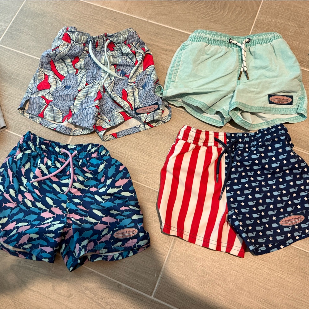 Vineyard Vines Kids Swim Trunks Set - 4 pairs size 4T